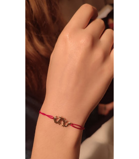 gümüş ejderha ip bileklik