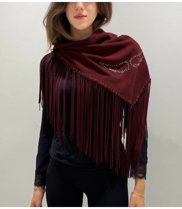 BORDO SÜET ŞAL